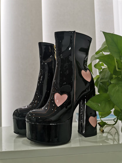 FLUER High Heel Platform Ankle Boots - Sneakernational