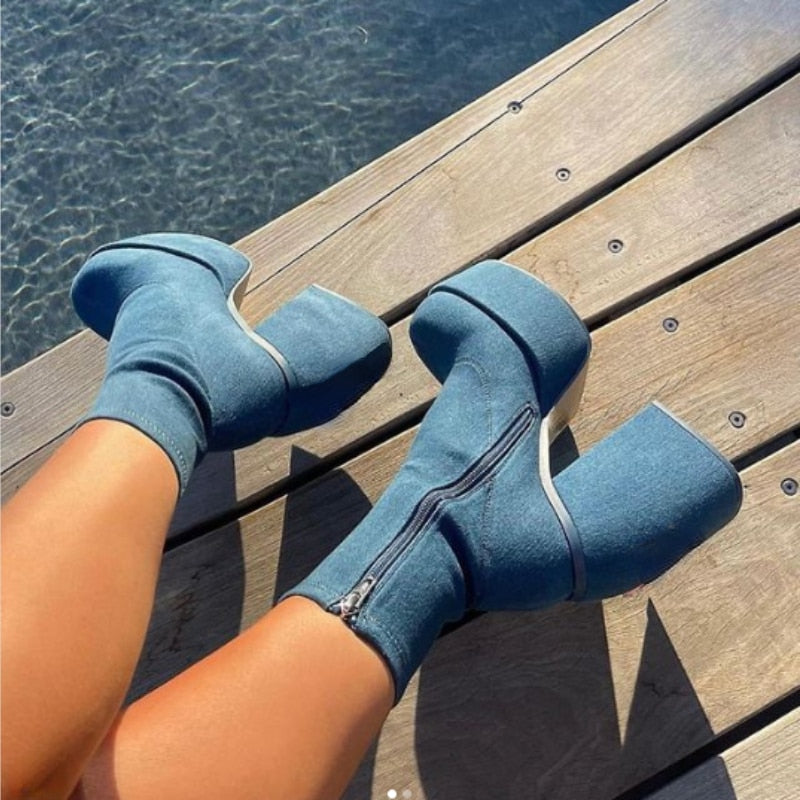 EVERA High Heel Ankle Boots for Stylish Comfort - Sneakernational