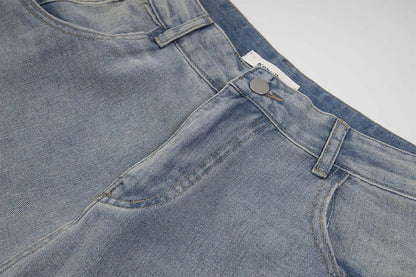 Rhinestone Denim Ripped Shorts - Sneakernational