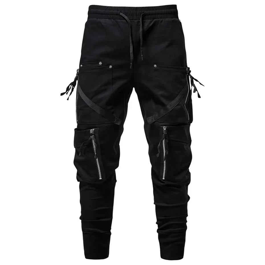 Black Color Multi Zipper Pants