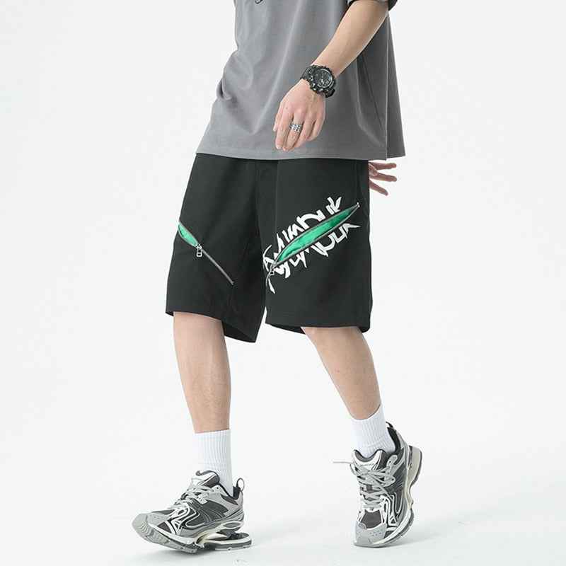Y2K Centered Zipper Style Shorts