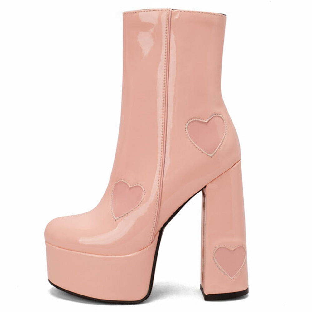 FLUER High Heel Platform Ankle Boots - Sneakernational