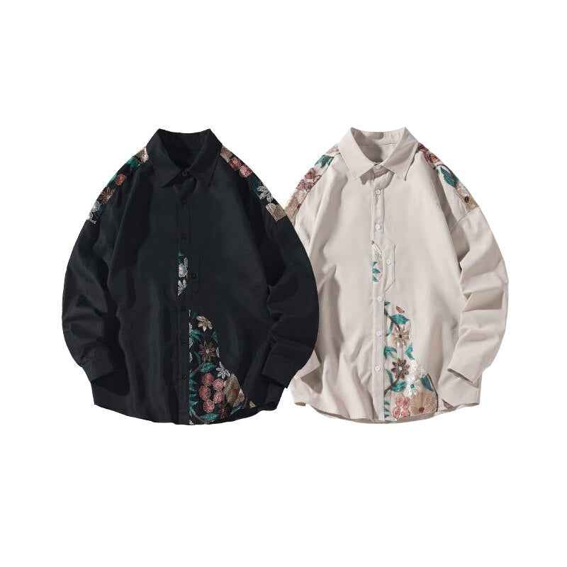 Jacobean Floral Collar Shirt