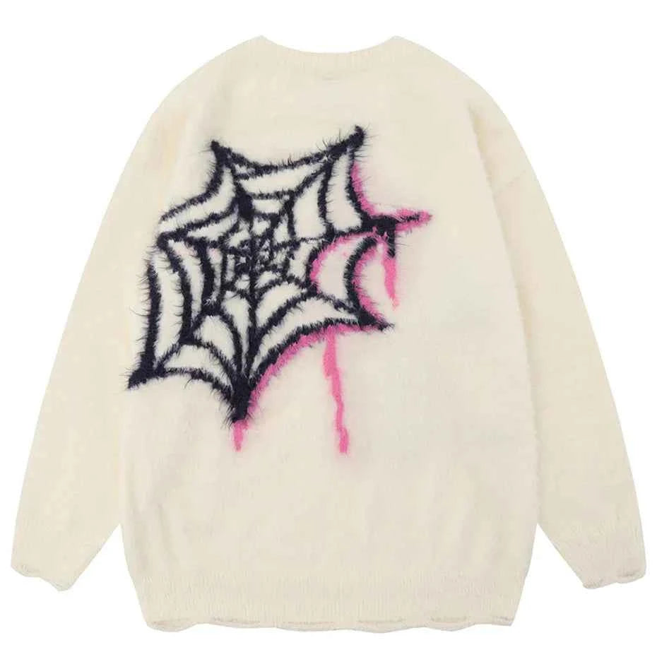 Star Spider Web Knitted Sweater