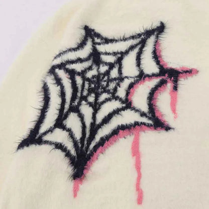 Star Spider Web Knitted Sweater