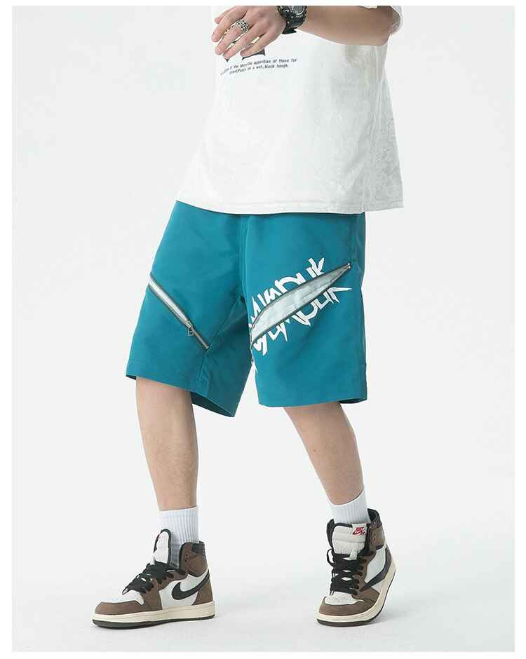 Y2K Centered Zipper Style Shorts