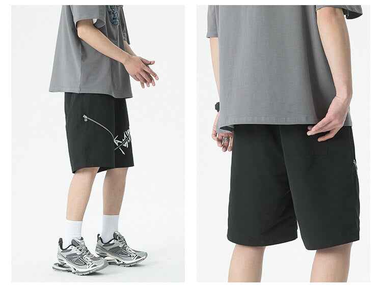 Y2K Centered Zipper Style Shorts