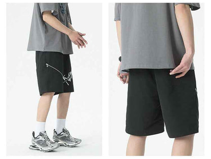 Y2K Centered Zipper Style Shorts