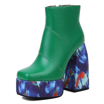 LEIA High Heel Platform Ankle Boots - Sneakernational