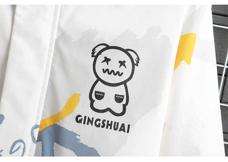 GINGSHUAI Raster Digital Graphic Hoodie