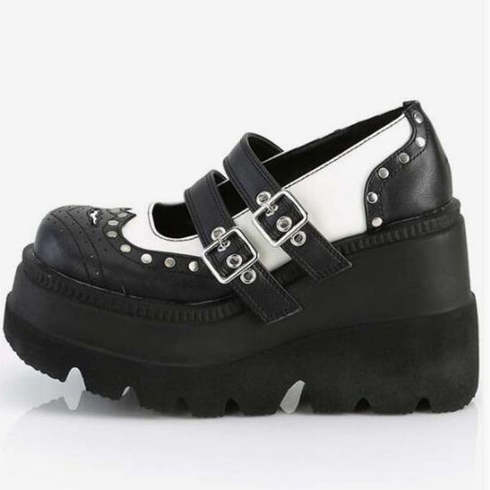 MERLE Chunky Heel Oxford Shoes - Sneakernational