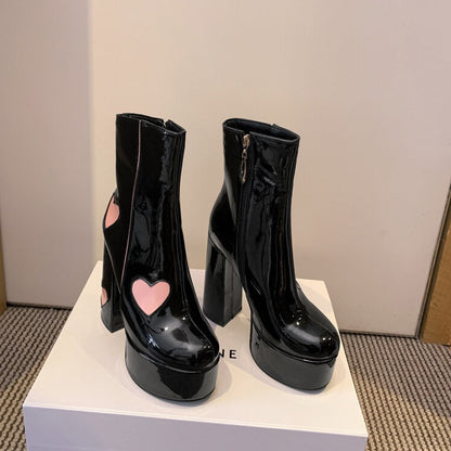 FLUER High Heel Platform Ankle Boots - Sneakernational