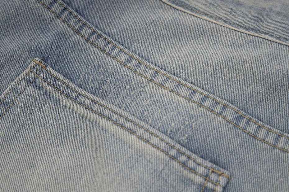 Rhinestone Denim Ripped Shorts