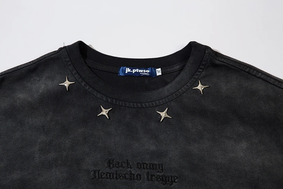 Tie-Die Metal Star Ripped T-Shirt - Sneakernational