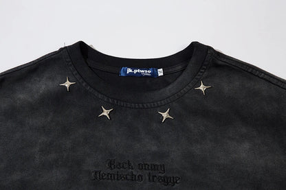 Tie-Die Metal Star Ripped T-Shirt - Sneakernational