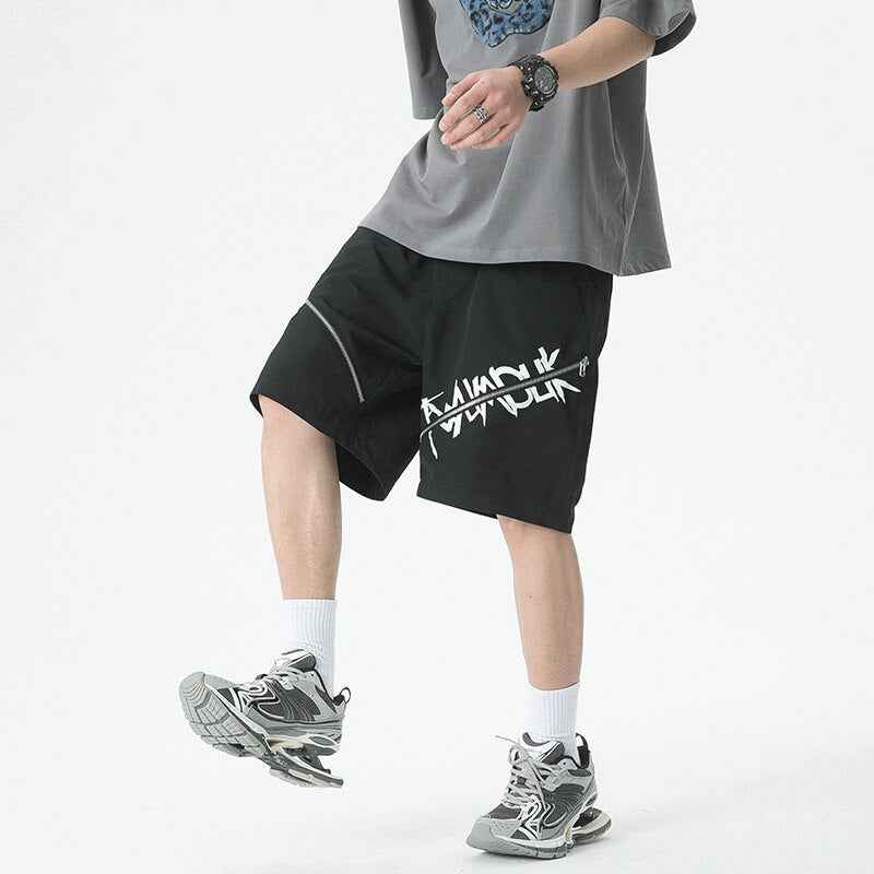 Y2K Centered Zipper Style Shorts