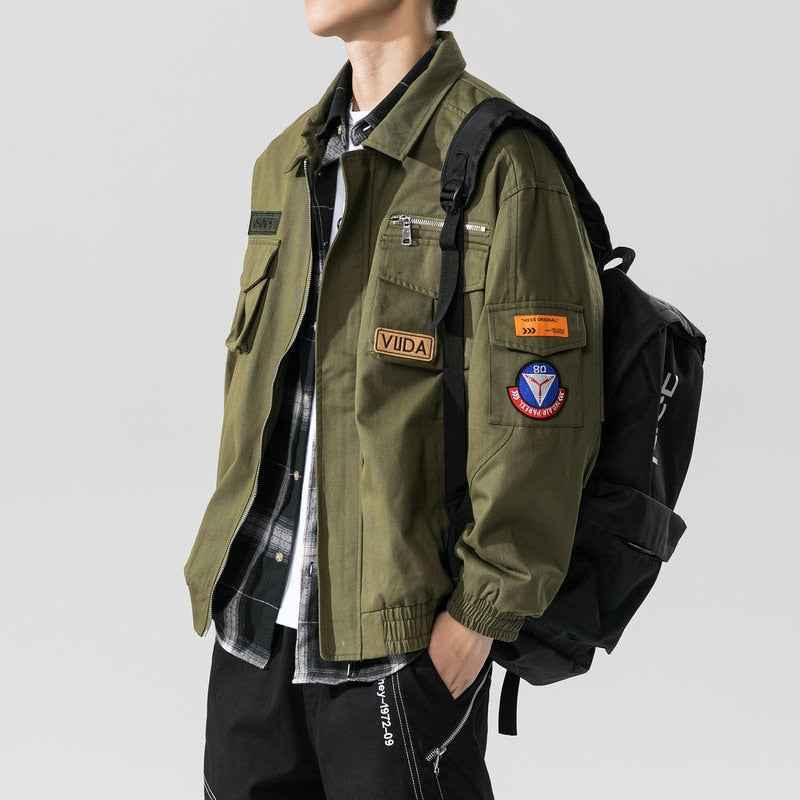Double Welt Pocket Zipper Style Jacket