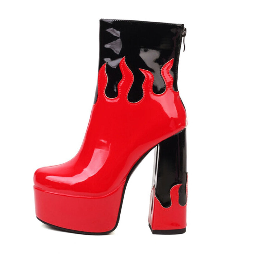 ELAXI High Heel Platform Ankle Boots - Sneakernational