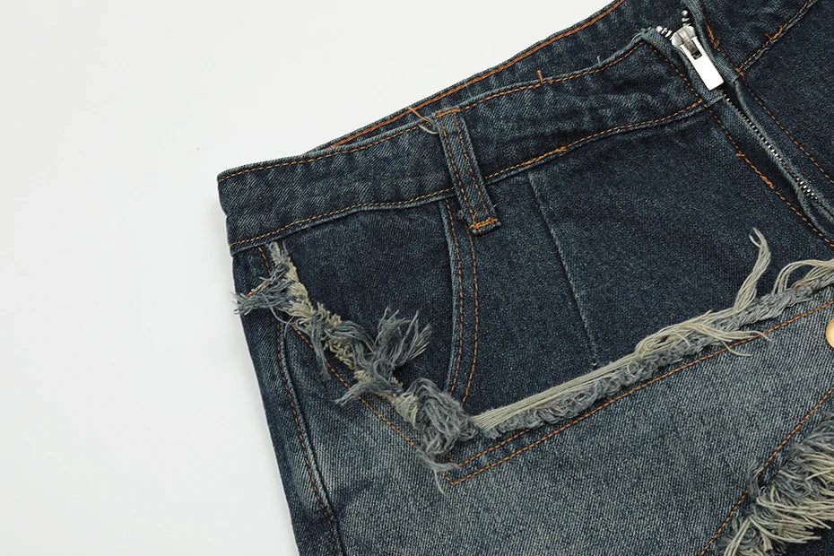 Blue Denim Tassel Star Shorts - Sneakernational