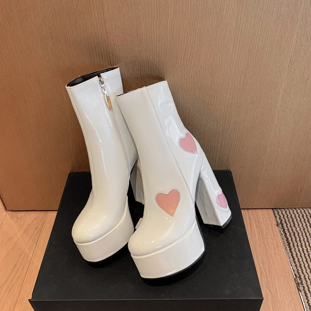 FLUER High Heel Platform Ankle Boots - Sneakernational