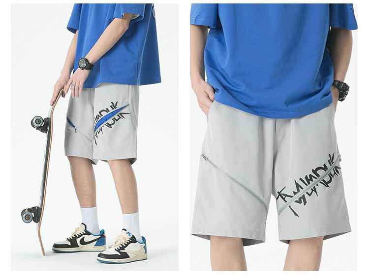 Y2K Centered Zipper Style Shorts