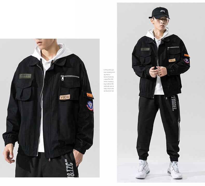 Double Welt Pocket Zipper Style Jacket