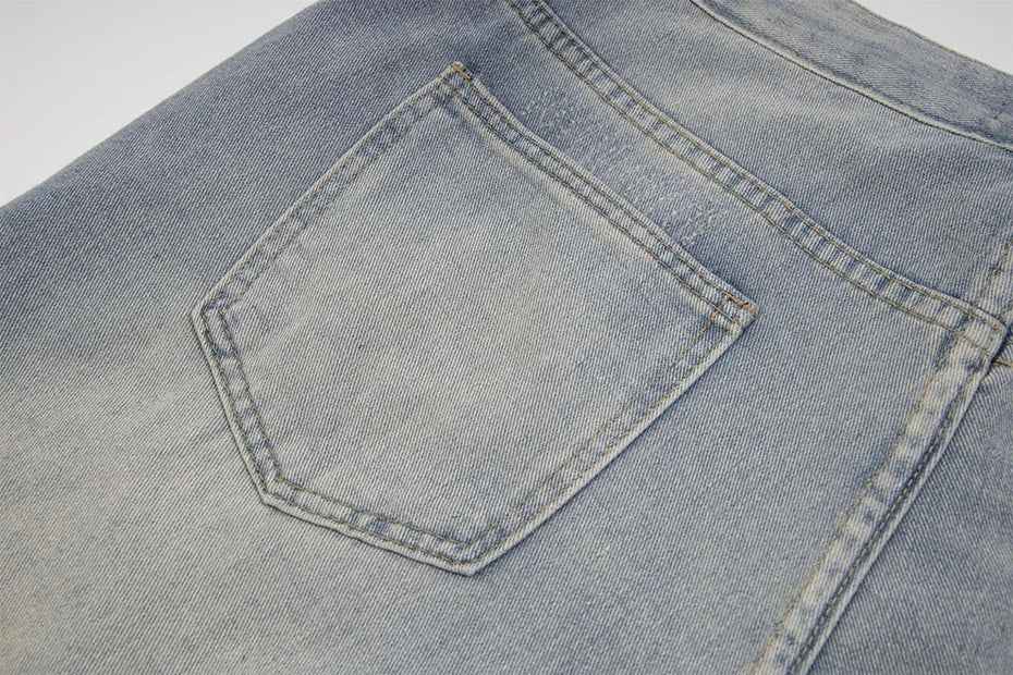 Rhinestone Denim Ripped Shorts
