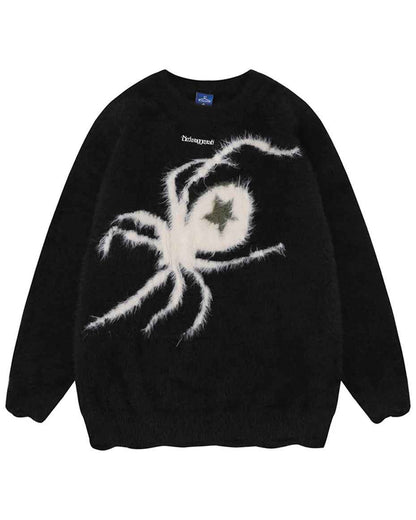 Star Spider Web Knitted Sweater