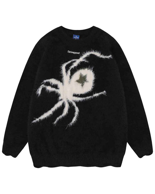 Star Spider Web Knitted Sweater