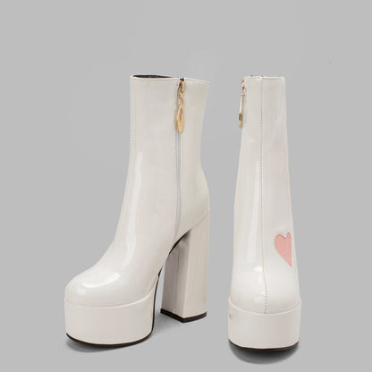 FLUER High Heel Platform Ankle Boots - Sneakernational