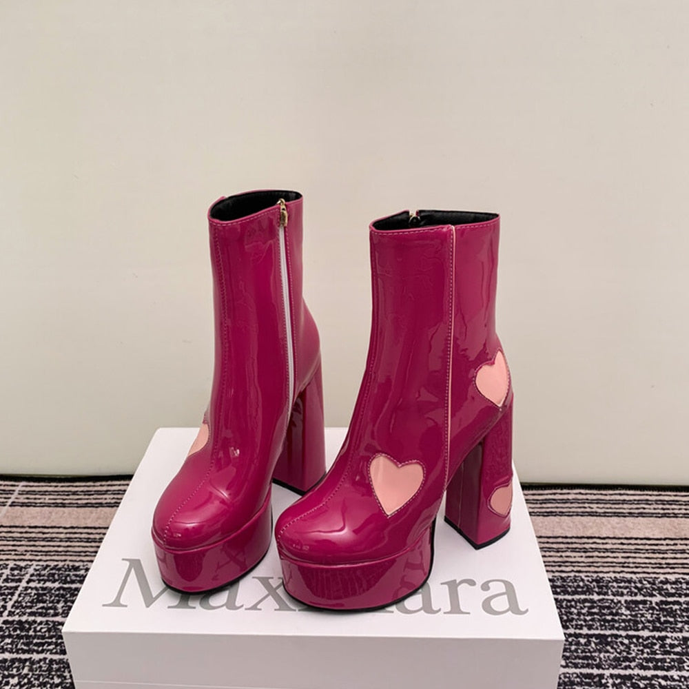 FLUER High Heel Platform Ankle Boots - Sneakernational