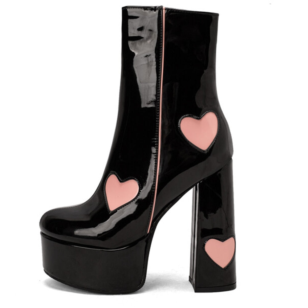 FLUER High Heel Platform Ankle Boots - Sneakernational
