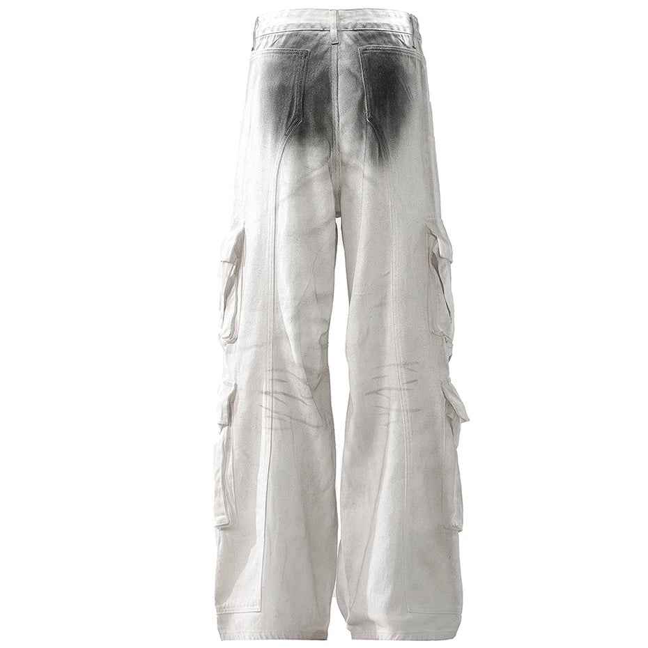 Multi Buckles Black Spot Pants