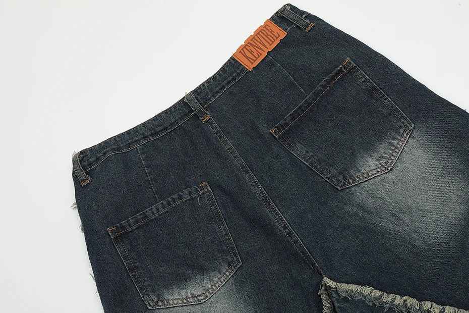 Blue Denim Tassel Star Shorts