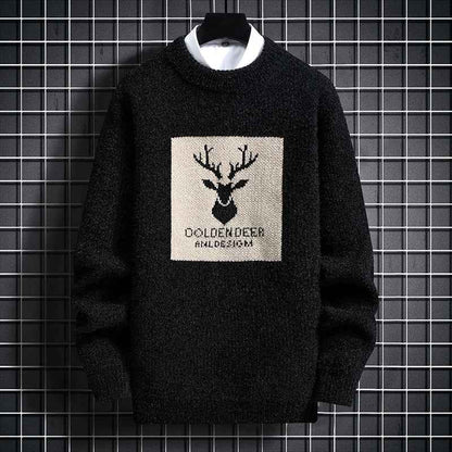 Golden Deer Knitted Sweater