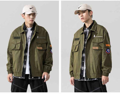 Double Welt Pocket Zipper Style Jacket