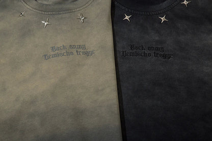 Tie-Die Metal Star Ripped T-Shirt - Sneakernational