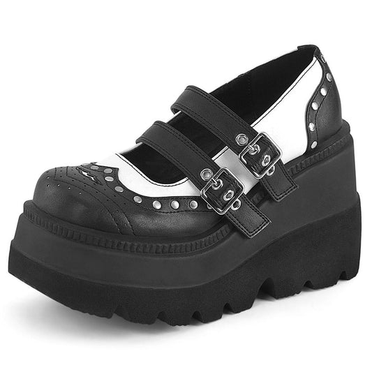 MERLE Chunky Heel Oxford Shoes - Sneakernational
