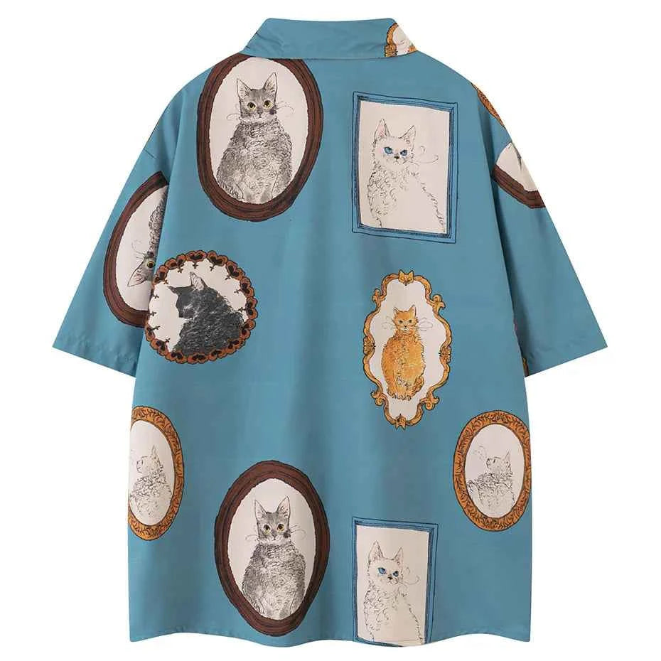 Cat Photo Frame Short Sleeve T-Shirt