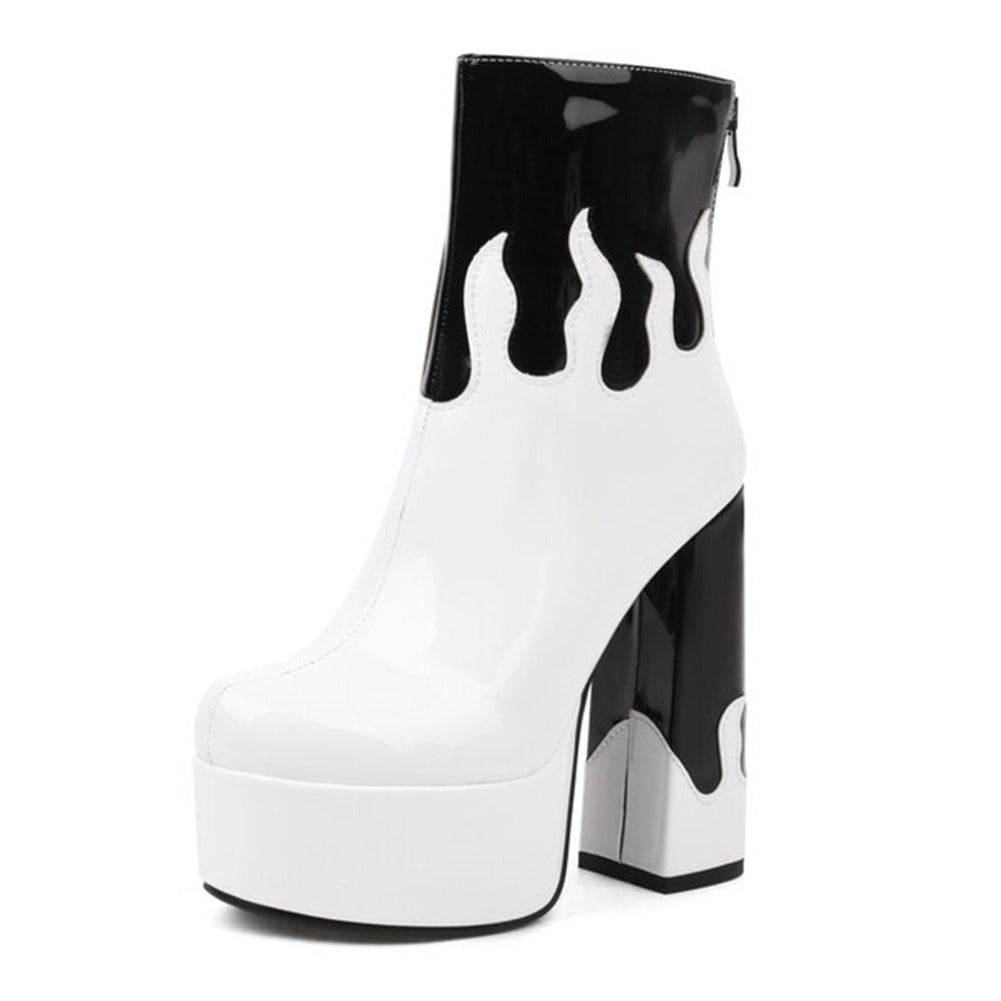 ELAXI High Heel Platform Ankle Boots - Sneakernational