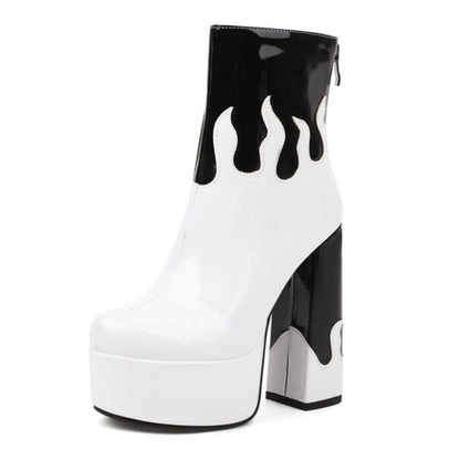 ELAXI High Heel Platform Ankle Boots - Sneakernational