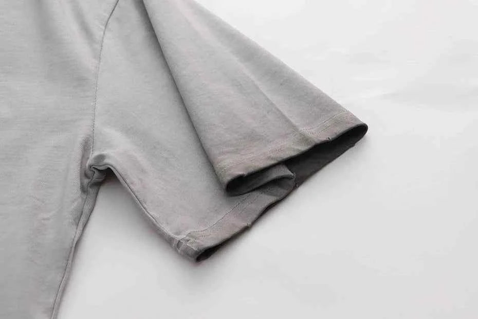 Plain Color Ripped Oversized T-Shirt