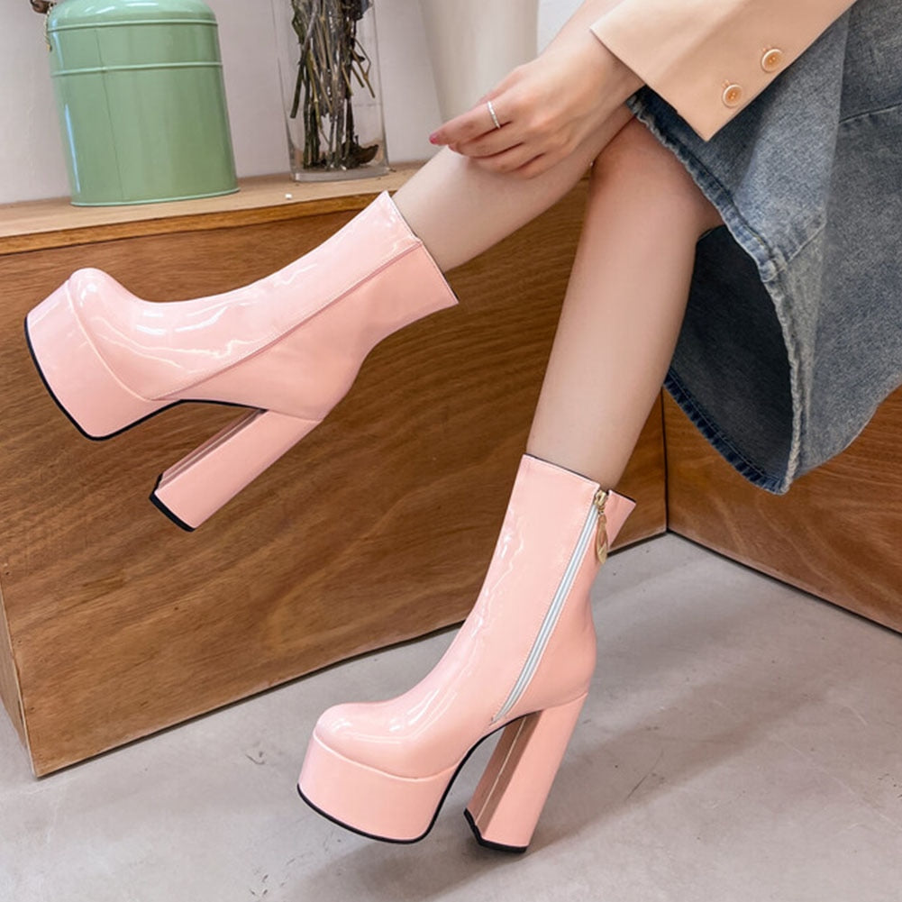 AZALEA High Heel Platform Ankle Boots - Sneakernational