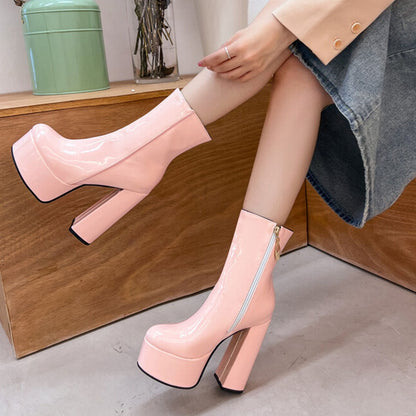 AZALEA High Heel Platform Ankle Boots - Sneakernational