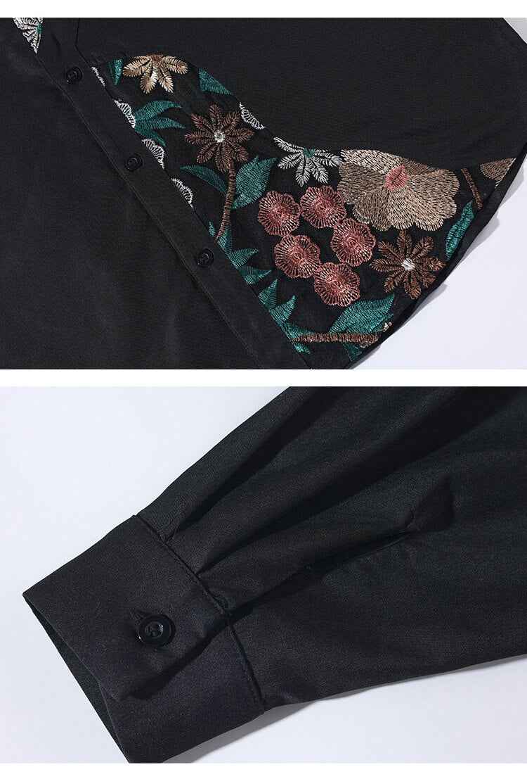 Jacobean Floral Collar Shirt