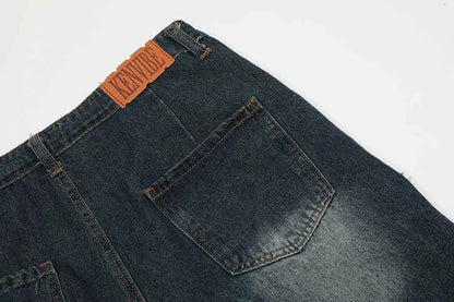 Blue Denim Tassel Star Shorts