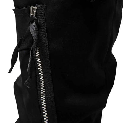 Black Color Multi Zipper Pants