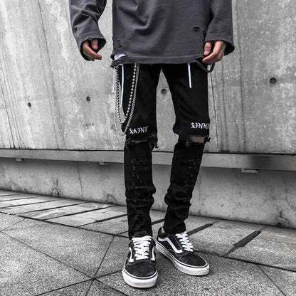 Saint Sinner Distressed Black Jeans