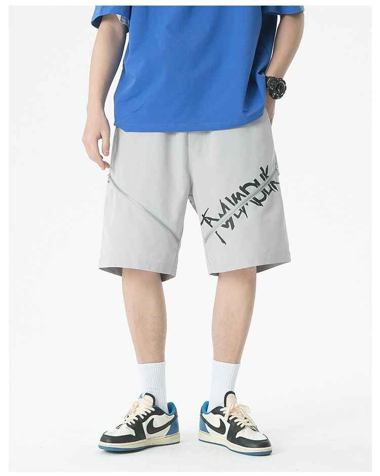 Y2K Centered Zipper Style Shorts