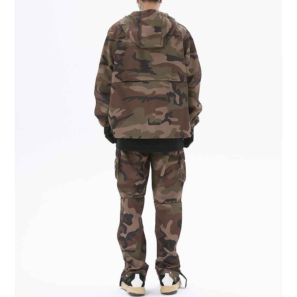 N923 Drawstring Camo Jacket & Cargo Pants Set
